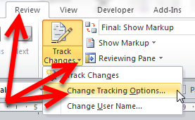 save a file with track changes off in word for mac 2011
